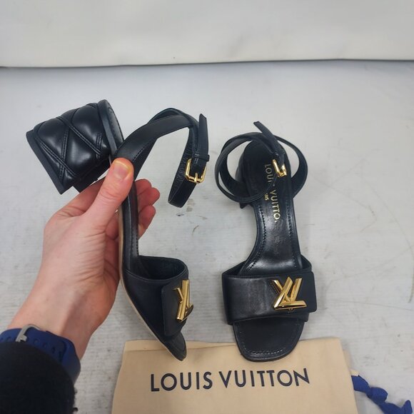 Louis Vuitton Black LV Shake Strappy Sandal - Picture 1 of 12